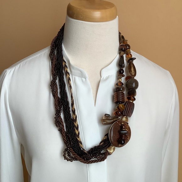 VINTAGE Designer Lucille Gauthier Statement Necklace - Picture 1 of 15